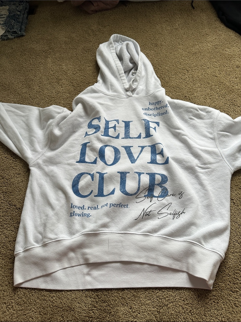 Grayson Threads White Sherpa Hoodie Label Detail